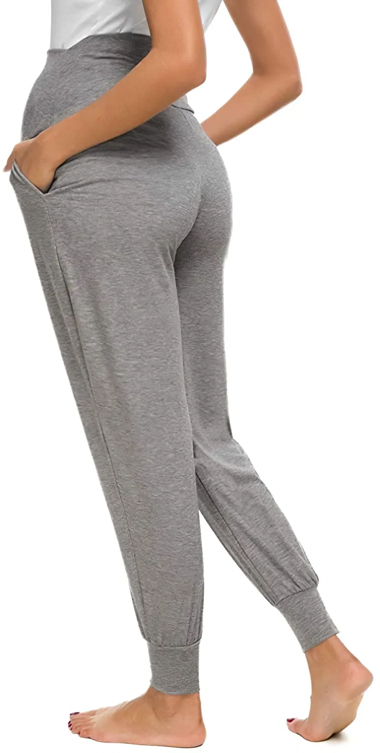 Pantalones de yoga elásticos para embarazadas, leggings deportivos de maternidad, mallas activas para embarazadas