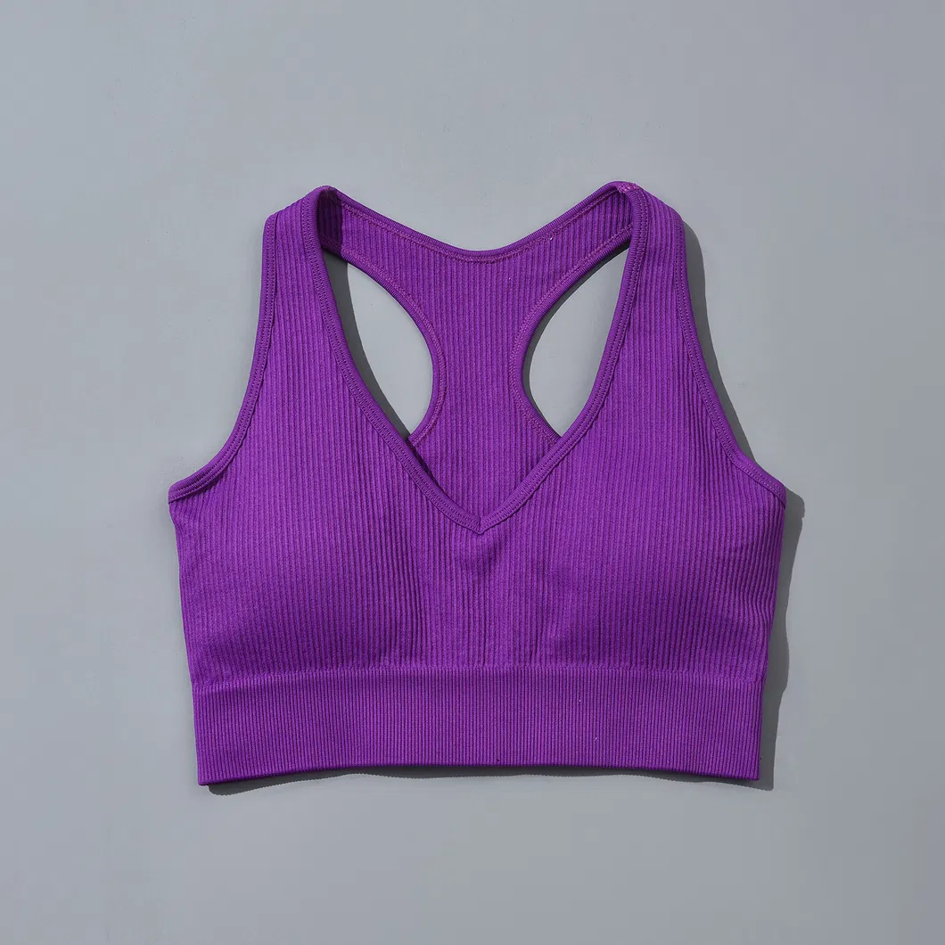 Buena calidad, grueso y fuerte tirante de hombro, sujetador de fitness con leggings de cintura alta a juego