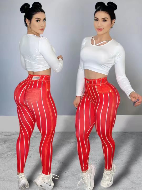 Mujeres Leggings de Cintura Alta con Impresión de Diamante Falso Control de Abdomen Levantamiento de Glúteos Pantalones de Yoga Talla Grande