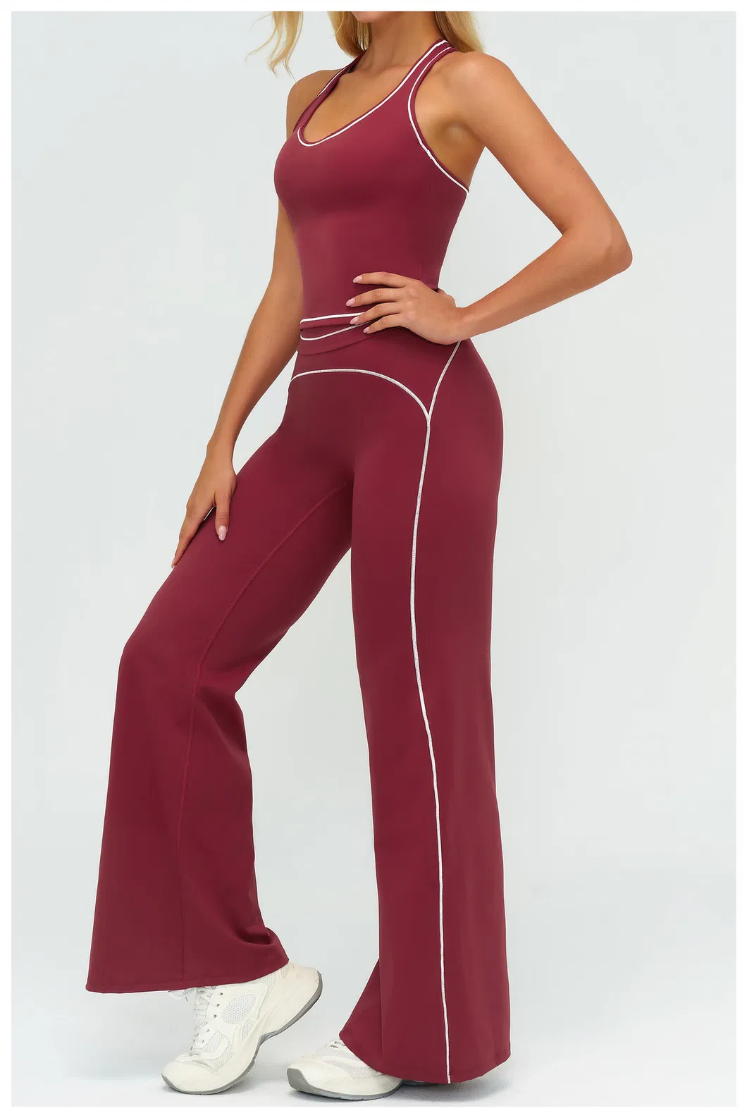 Presentación de pantalones de yoga