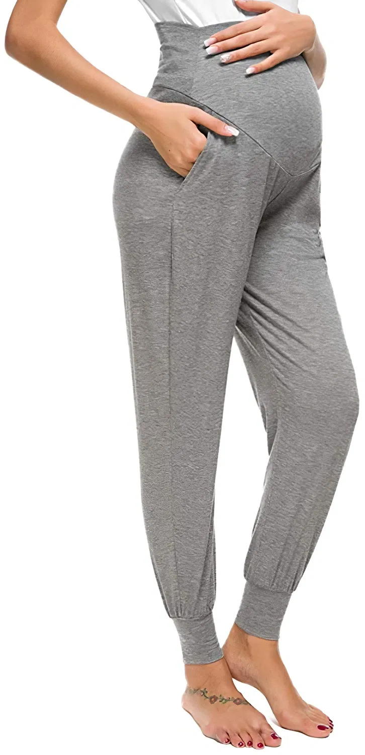Pantalones de yoga elásticos para embarazadas, leggings deportivos de maternidad, mallas activas para embarazadas
