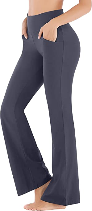 Pantalones de yoga para mujeres, pantalones de yoga de cintura alta con bolsillos para mujeres