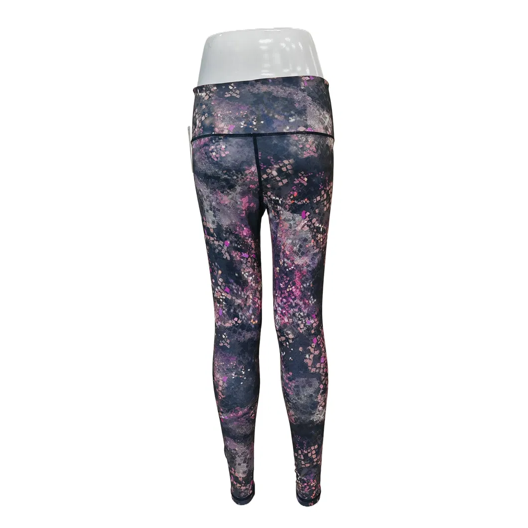 Pantalones de yoga de cintura alta personalizados al por mayor para mujeres, suaves pantalones de poliéster para gimnasio y fitness