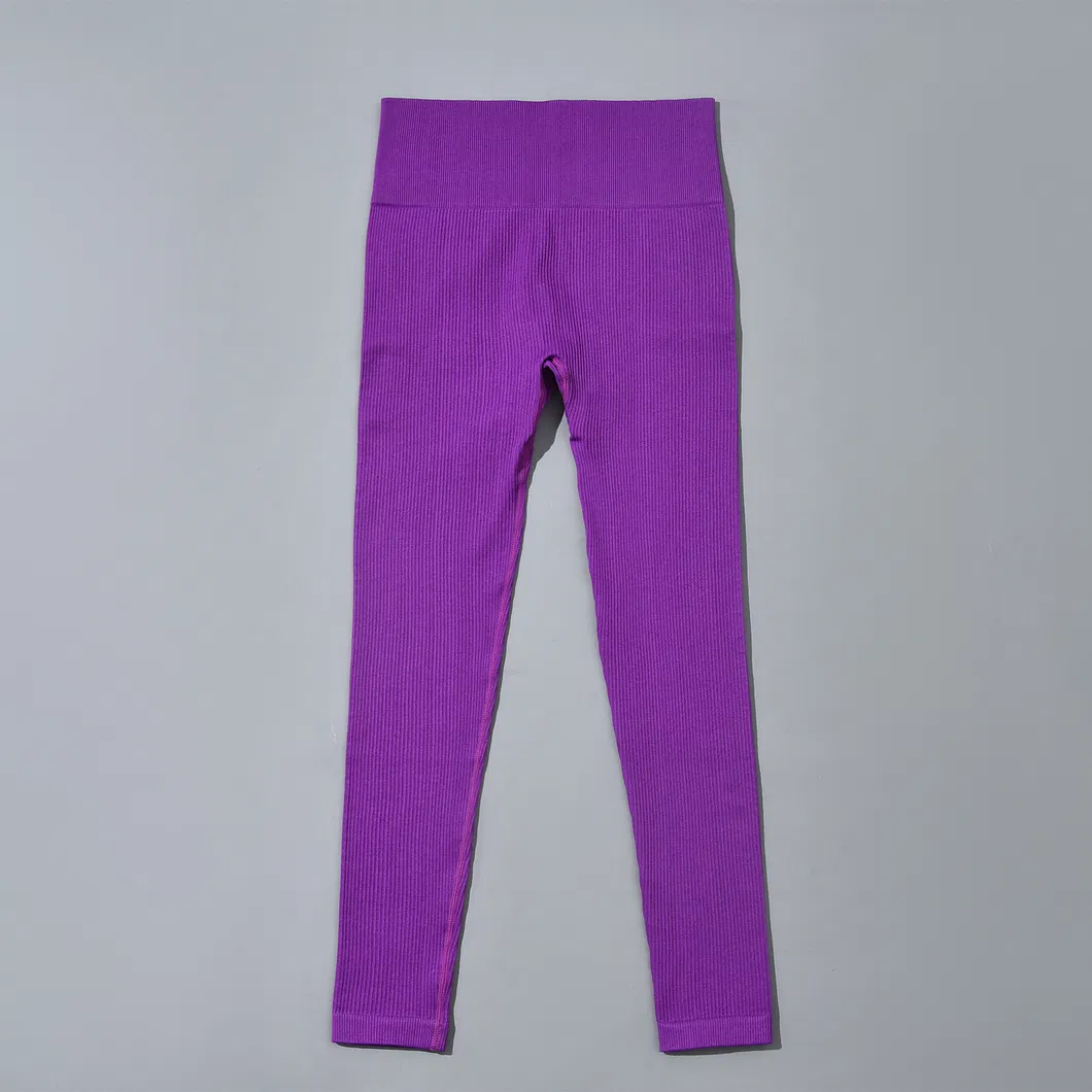 Buena calidad, grueso y fuerte tirante de hombro, sujetador de fitness con leggings de cintura alta a juego