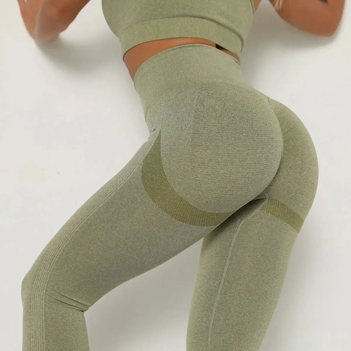 Mujeres Leggings de Yoga de Cintura Alta Personalizados, Ropa Deportiva de Fitness Activa, Pantalones de Entrenamiento de Tejido de Punto