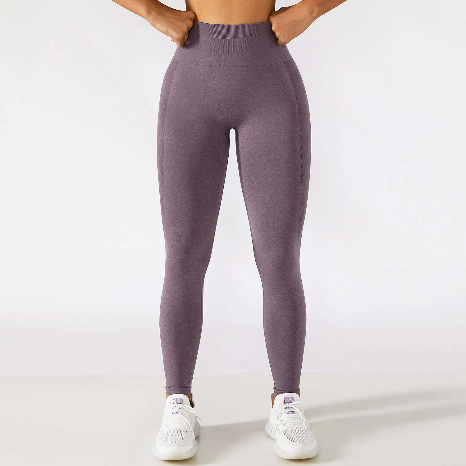 Bck6888 Pantalones de yoga sin costuras de cintura alta para mujer, ajustados y levantadores de cadera, pantalones deportivos para correr y fitness