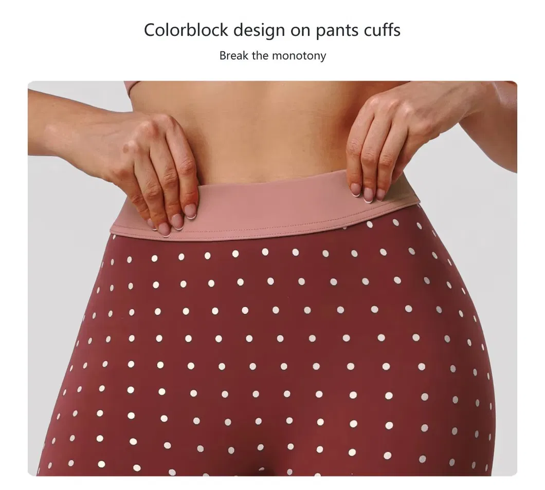 Pantalones de secado rápido de diseño especial para tallas grandes, con estampado de lunares, levantamiento de glúteos, control de abdomen, leggings de cintura alta, pantalones de yoga