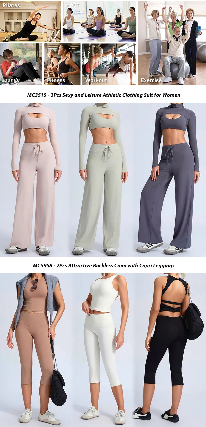 Detalles del conjunto de fitness para mujer