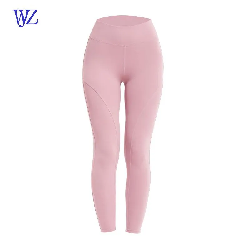 Mallas deportivas de compresión de cintura alta transpirables para mujeres, pantalones de yoga con fruncido