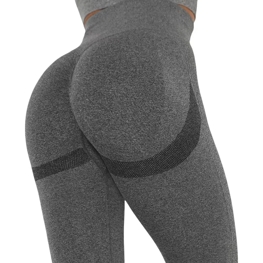 Pantalones de yoga sin costuras, levantamiento de glúteos, leggings de cintura alta para gimnasio, mallas deportivas para damas