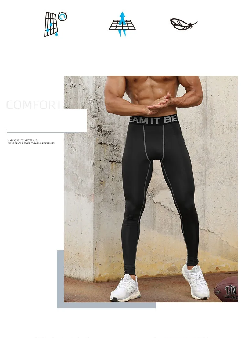 Mallas de compresión premium para hombres para correr y entrenar