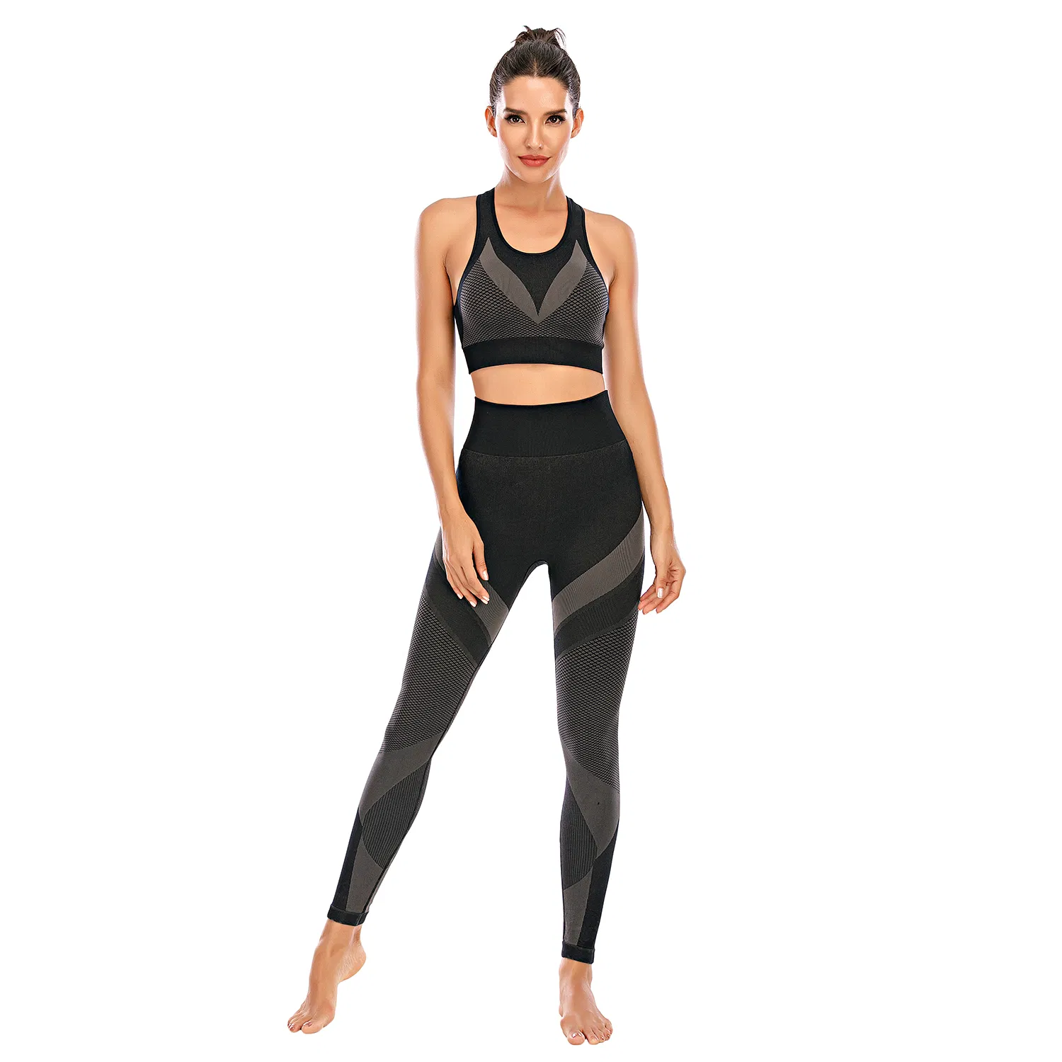 Pantalones de yoga de cintura alta sin costuras para mujeres