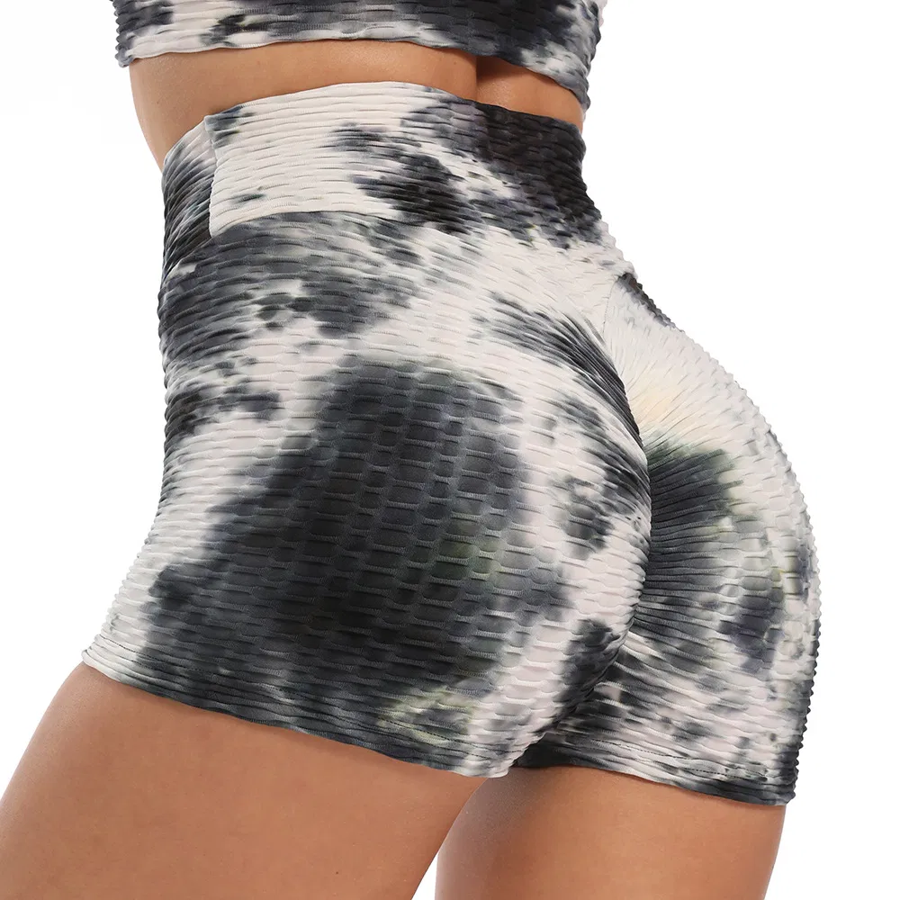 Mujeres Mallas Sin Costuras Tie Dye Fitness Leggings de Cintura Alta para Gimnasio Mallas con Efecto de Levantamiento de Glúteos