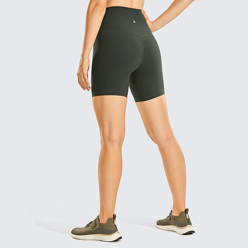 Diseño personalizado de fábrica, alta calidad, venta al por mayor de ropa atlética sexy para mujeres, pantalones cortos de yoga con sensación de mantequilla suave, ropa deportiva para el gimnasio y fitness