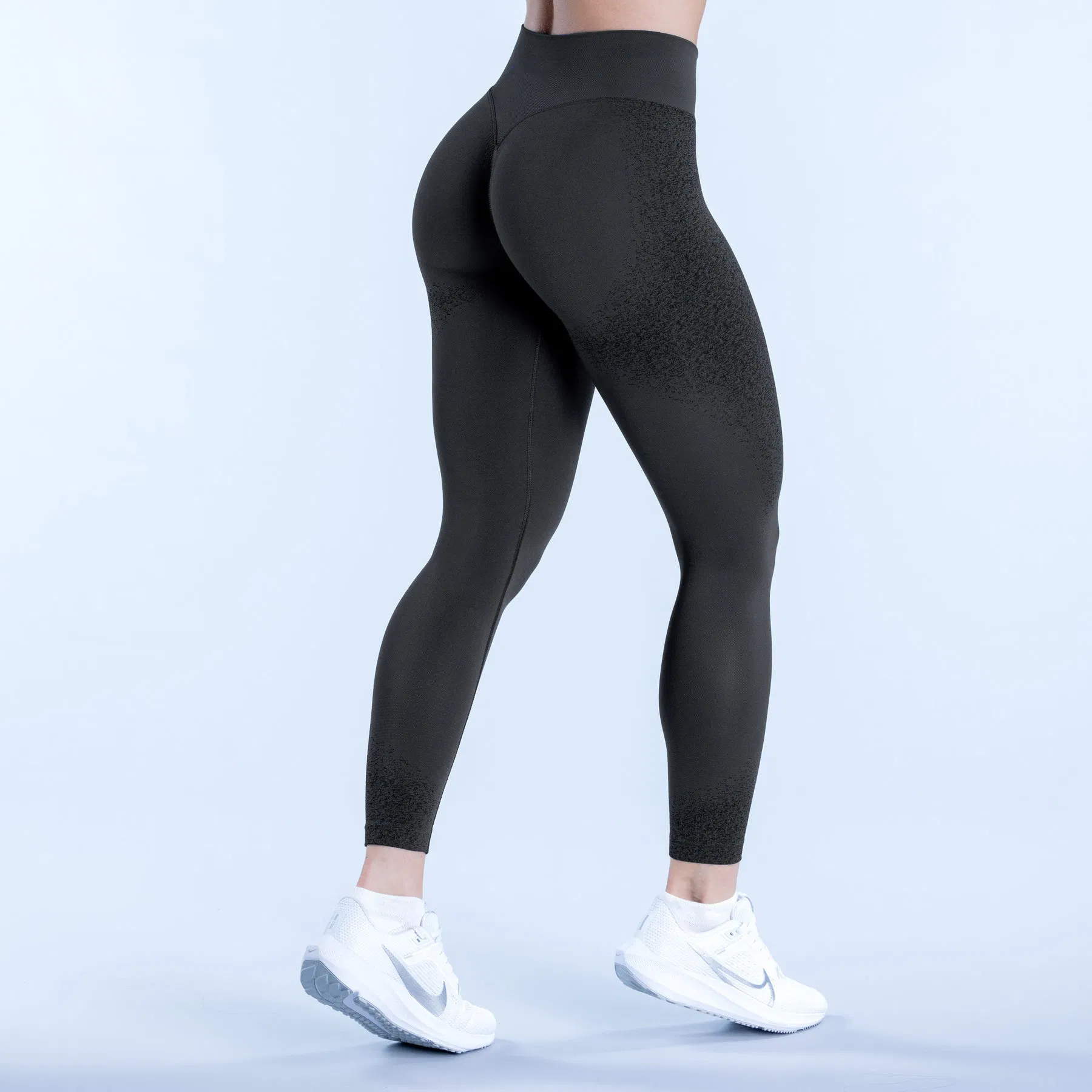 Tamaño XS-XL Mezcla Color Gradiente Color Tie-Dye Pantalones Ajustados de Cintura Baja para Fitness Sexy Sin Costuras Leggings de Scrunch para Mujeres