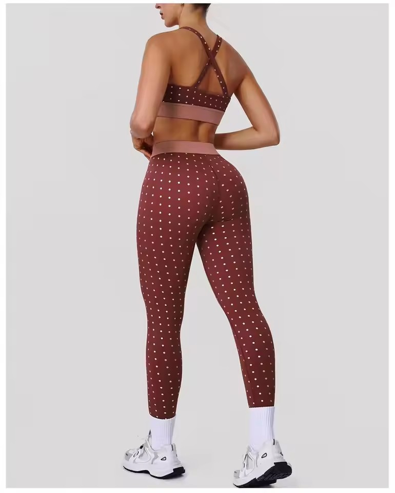 Pantalones de secado rápido de diseño especial para tallas grandes, con estampado de lunares, levantamiento de glúteos, control de abdomen, leggings de cintura alta, pantalones de yoga