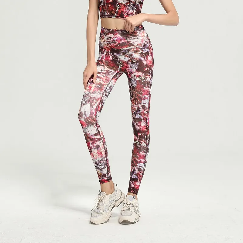 OEM Logo Personalizado Mujeres Fitness Diseño Especial Impreso Leggings de Serpiente con Efecto de Levantamiento de Glúteos Pantalones de Yoga