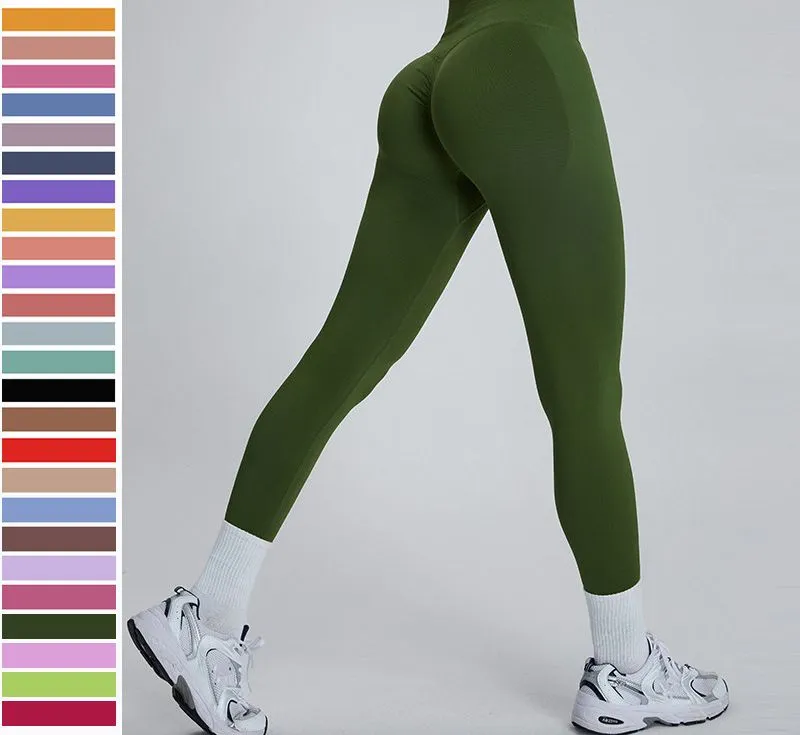 Pantalones de fitness ajustados sin costuras para deportes al aire libre, ropa de yoga de secado rápido