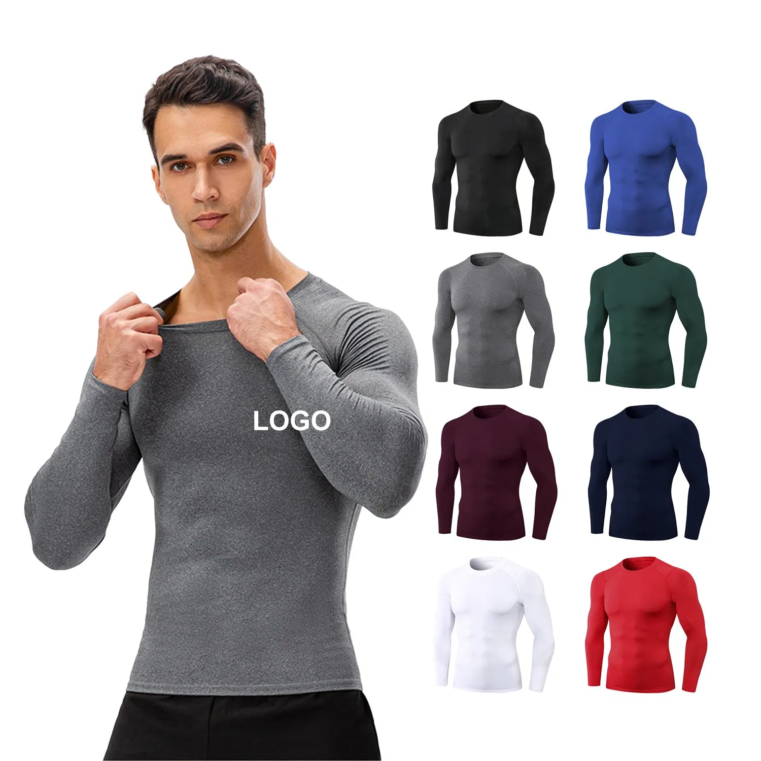 Ropa deportiva de entrenamiento para hombres, secado rápido, mallas para correr y escalar, transpirables, térmicas para fitness al aire libre, base sólida larga