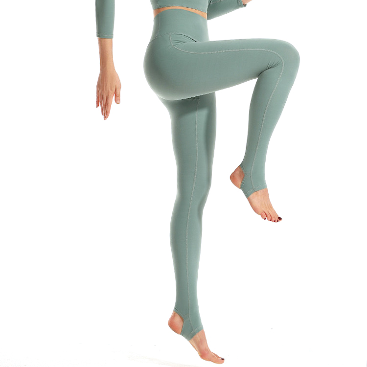 Mallas deportivas de talla grande para mujeres, leggings de cintura alta con estribos, pantalones de ejercicio con logo personalizado, suaves y a prueba de sentadillas, pantalones de yoga con estribos