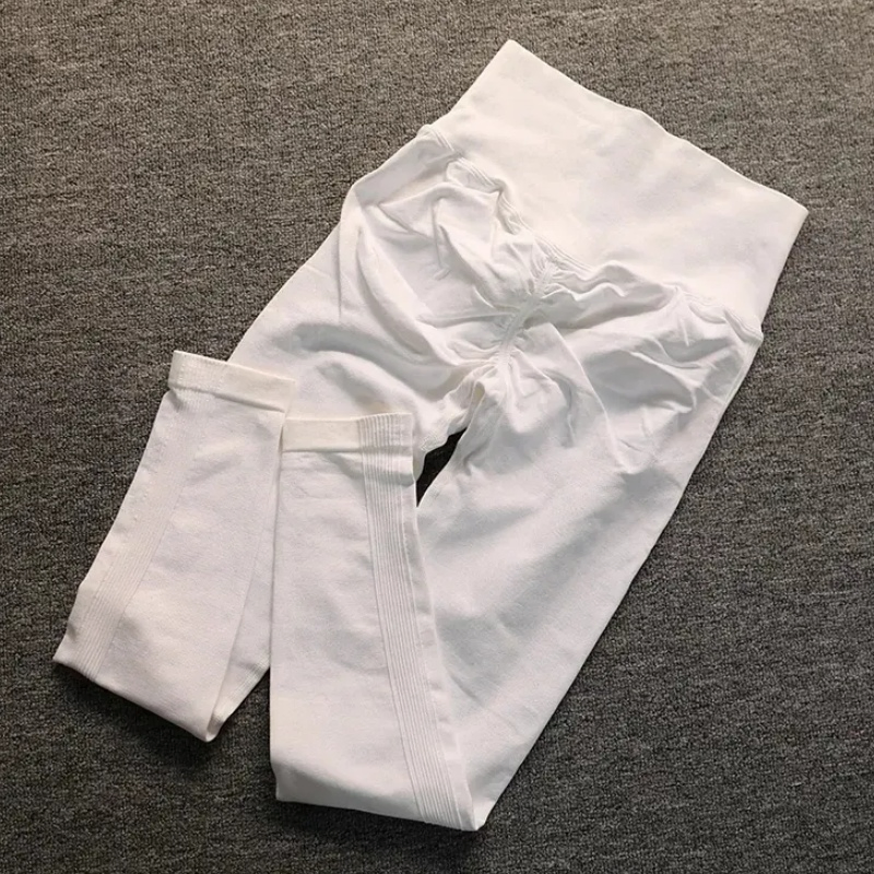 Mujeres de alta elasticidad, pantalones de compresión de cintura alta, mallas sin costuras, pantalones de yoga
