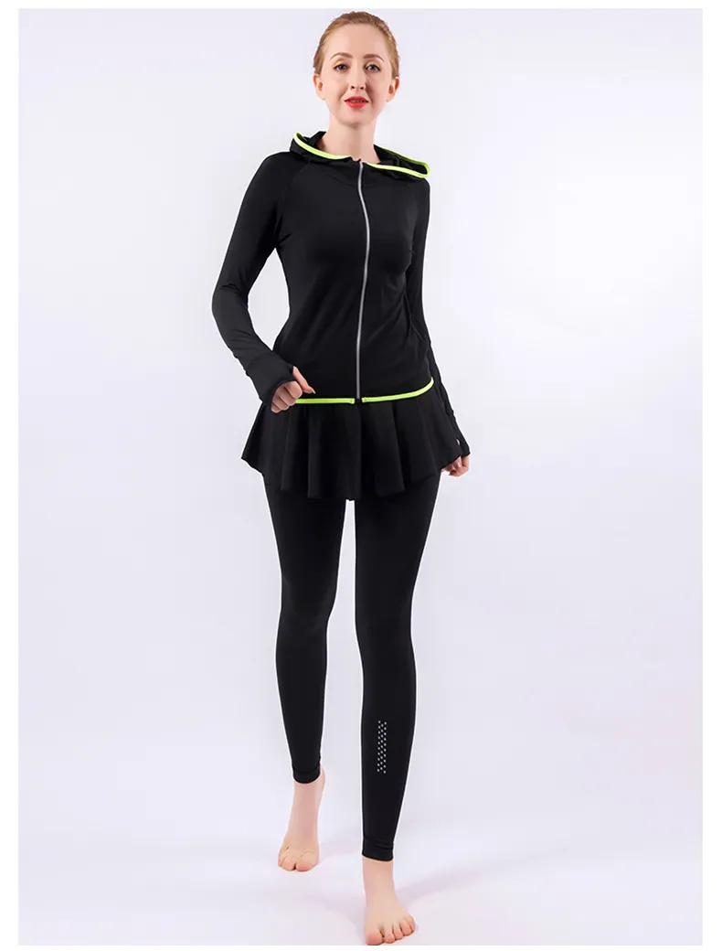 Pantalones deportivos para mujeres, ropa activa para el gimnasio, mallas de entrenamiento con falda