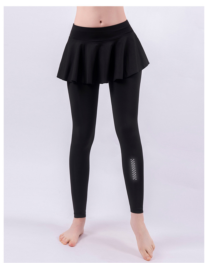 Pantalones deportivos para mujeres, ropa activa para el gimnasio, mallas de entrenamiento con falda