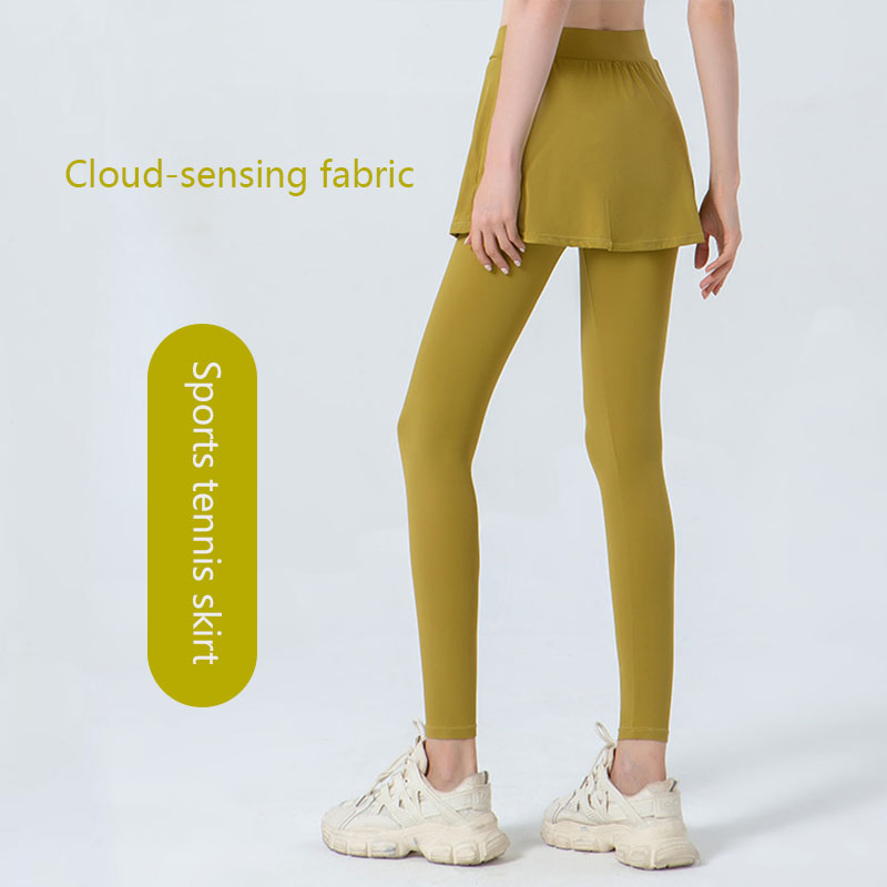Mallas de cintura alta para mujer Qumor, falda plisada para tenis, ropa deportiva de otoño e invierno, pantalones de yoga