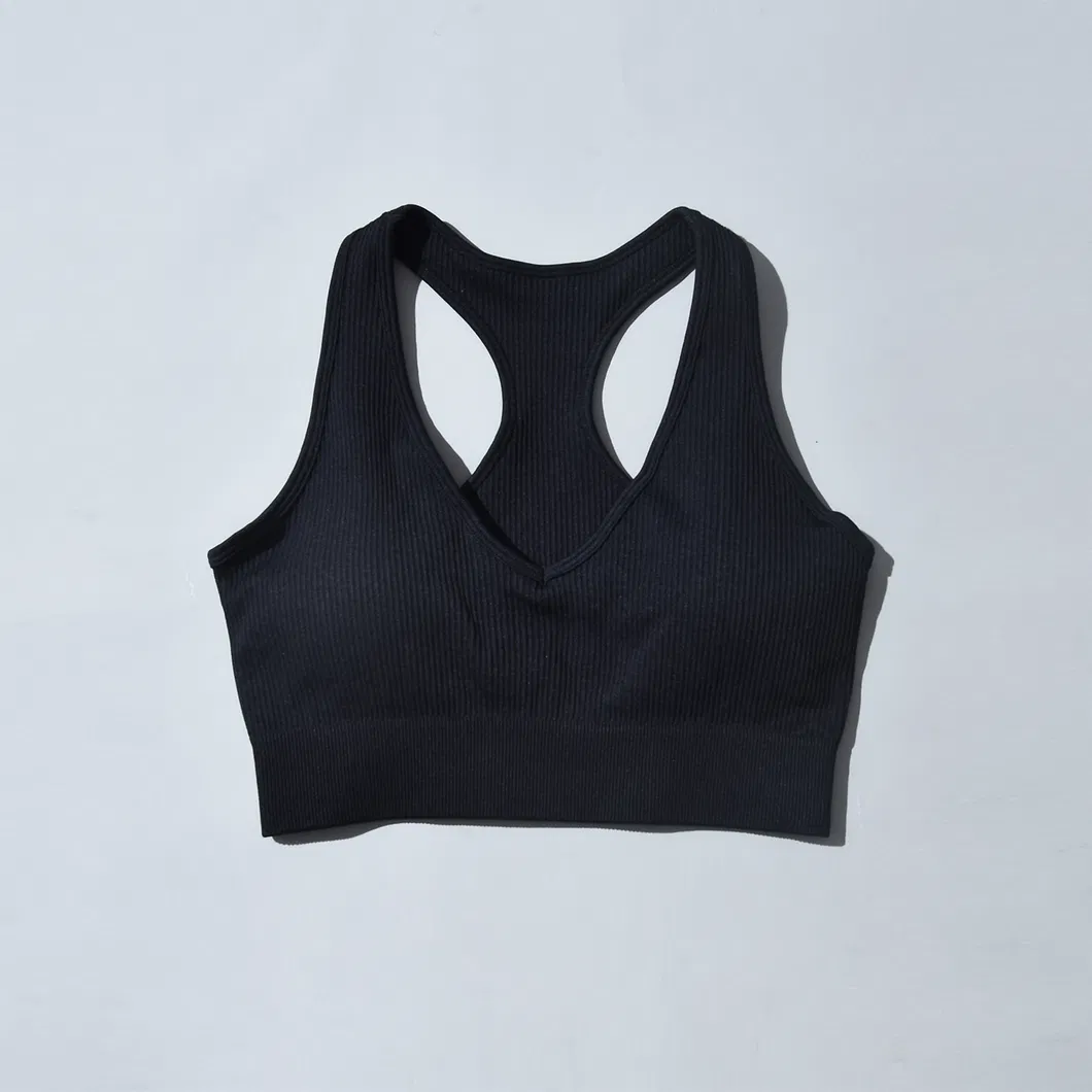 Buena calidad, grueso y fuerte tirante de hombro, sujetador de fitness con leggings de cintura alta a juego