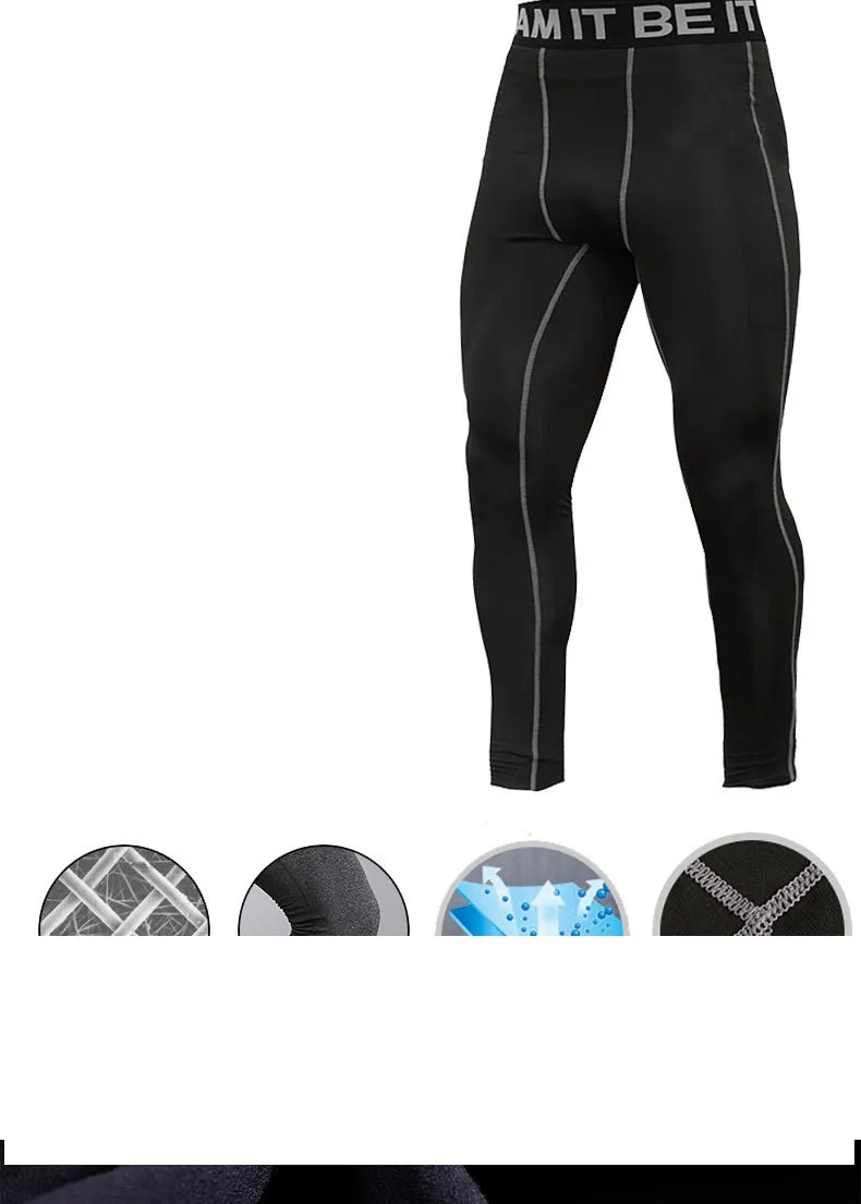 Mallas de compresión premium para hombres para correr y entrenar