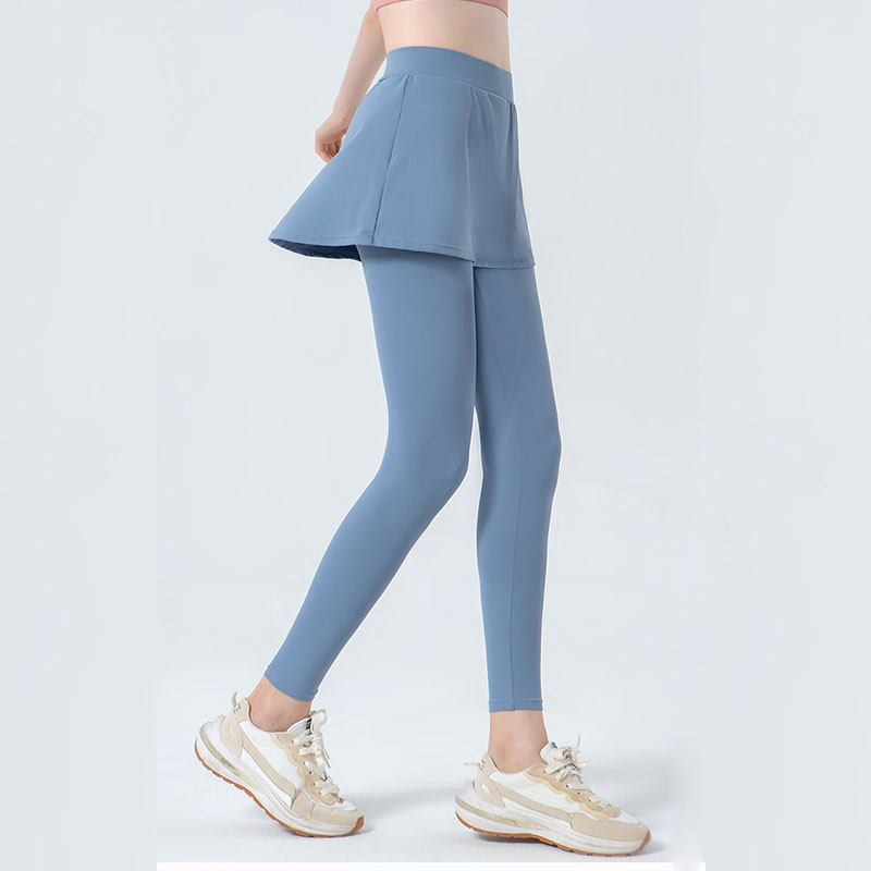 Mallas de cintura alta para mujer Qumor, falda plisada para tenis, ropa deportiva de otoño e invierno, pantalones de yoga