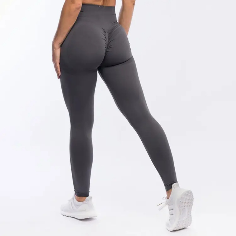 Mujeres de alta elasticidad, pantalones de compresión de cintura alta, mallas sin costuras, pantalones de yoga