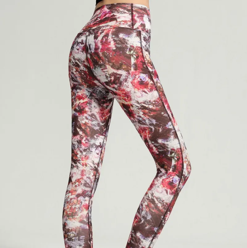 OEM Logo Personalizado Mujeres Fitness Diseño Especial Impreso Leggings de Serpiente con Efecto de Levantamiento de Glúteos Pantalones de Yoga