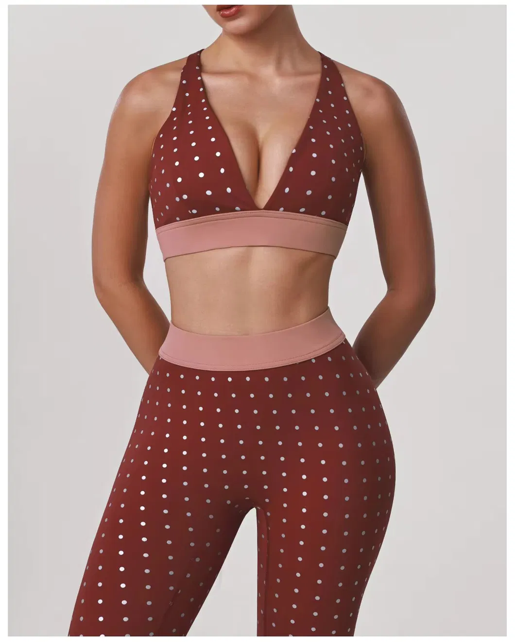 Pantalones de secado rápido de diseño especial para tallas grandes, con estampado de lunares, levantamiento de glúteos, control de abdomen, leggings de cintura alta, pantalones de yoga