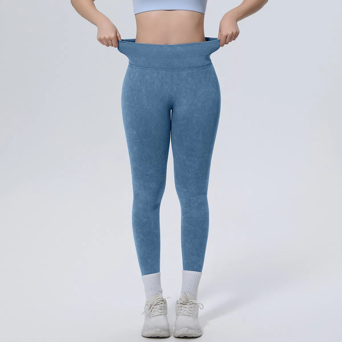 Pantalones de entrenamiento de cintura alta con fruncido para el trasero, leggings de yoga sin costuras para mujeres