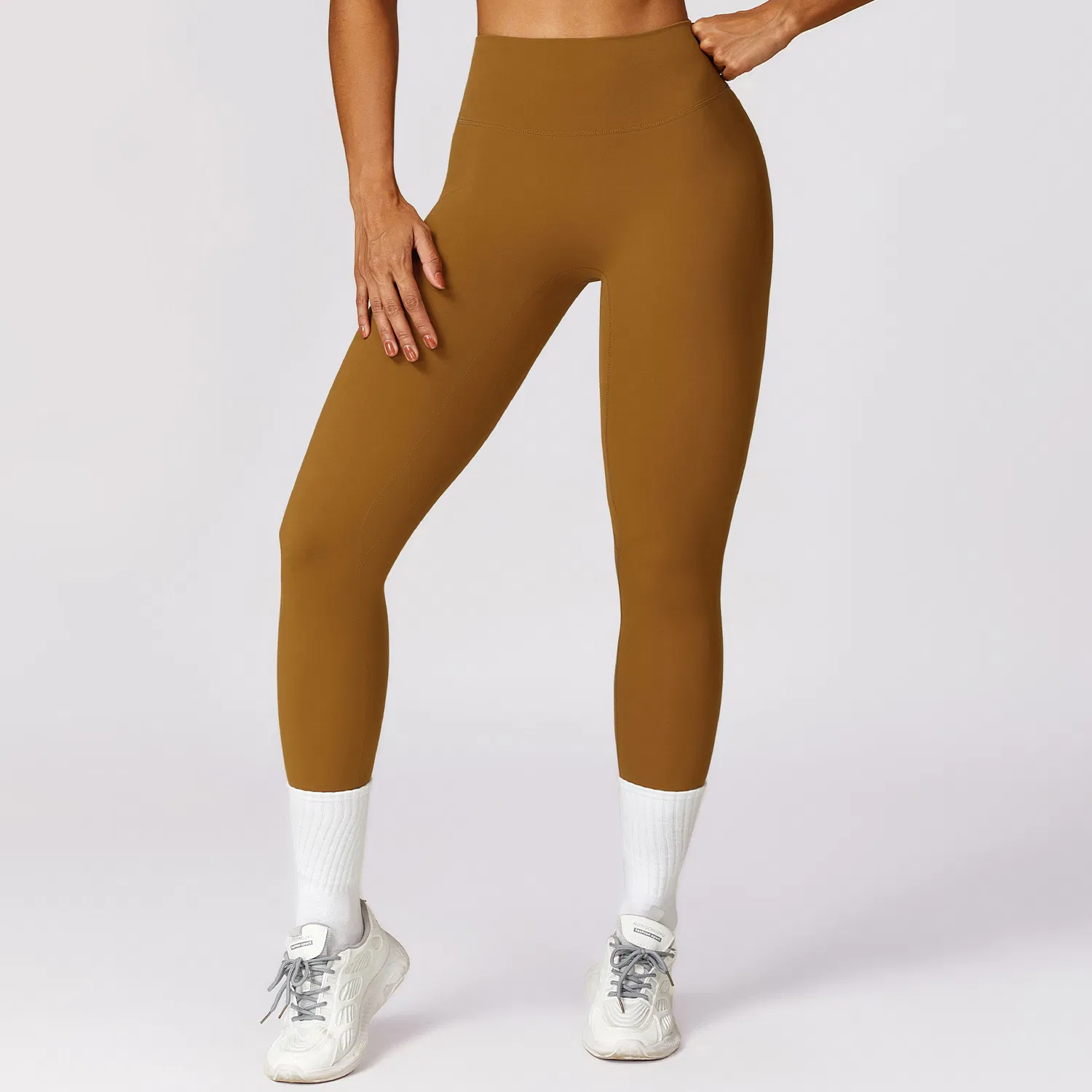 Pantalones de yoga de secado rápido, cepillados, control de abdomen, levantamiento de glúteos, pantalones de fitness de cintura alta