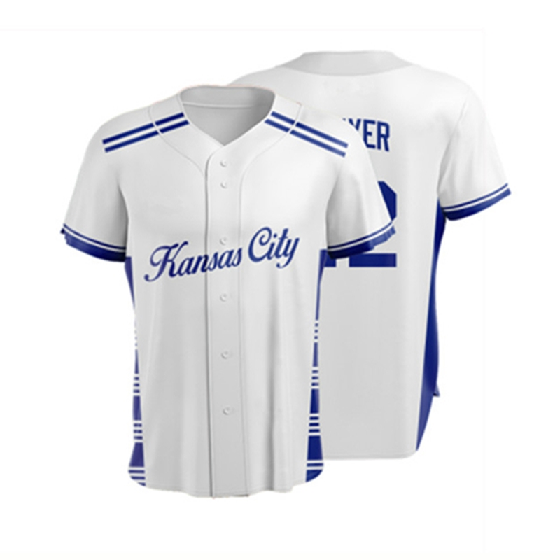 Diseño Casual de Estilo Strett Patrón Personalizado Alto Rendimiento 100% Jerseys de Béisbol Sublimados de Poliéster