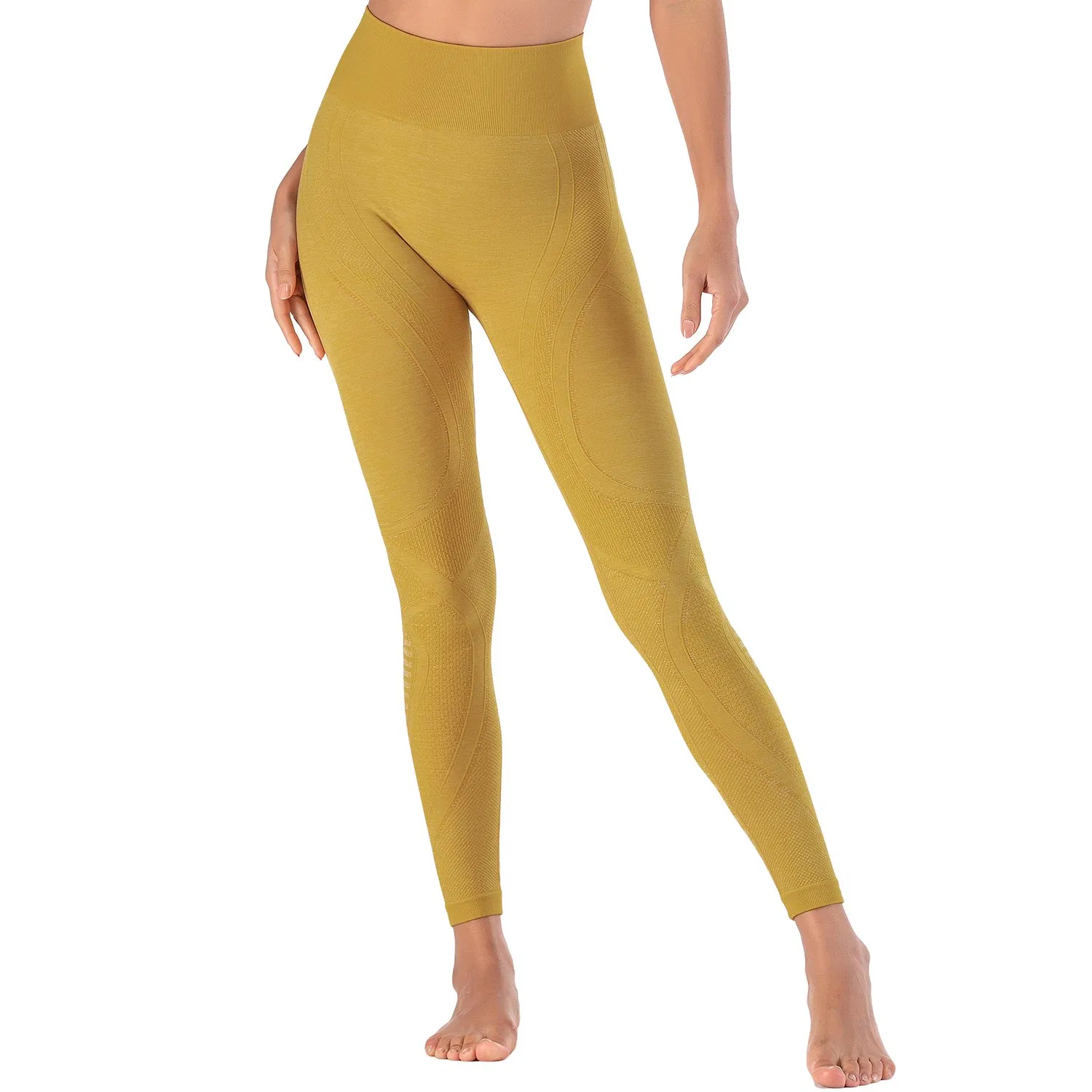 Mujeres No Transparentes Pantalones de Yoga de Talla Grande con Cintura Alta y Control de Abdomen