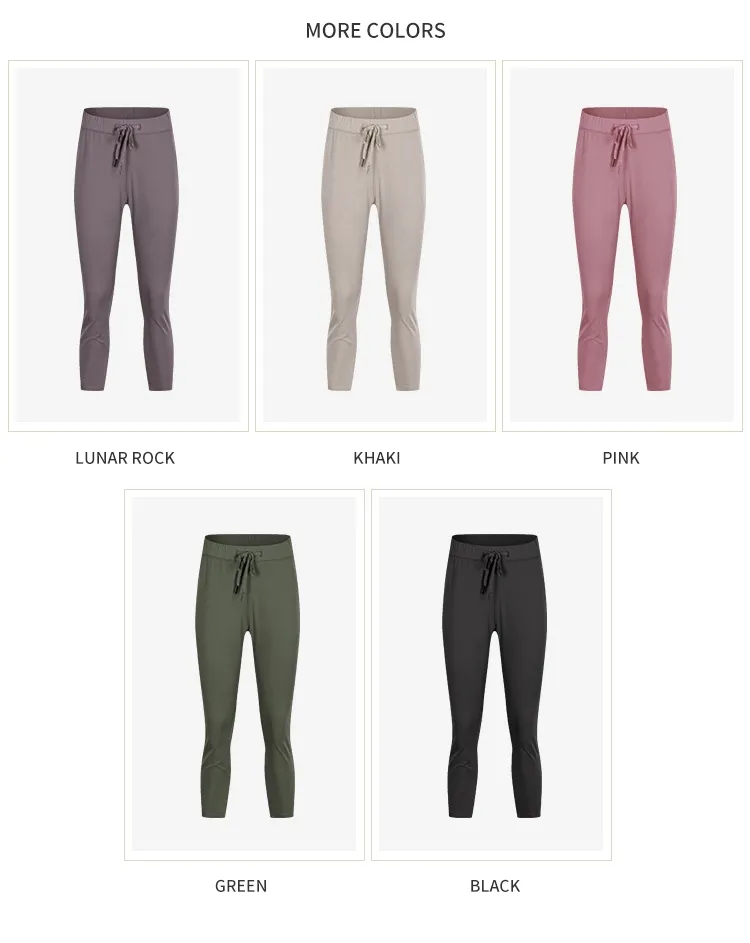 S2059 Mujeres Desnudas Sintiendo Pantalones Capri Deportivos de Tiro Alto con Cintura Ajustable y Bolsillos Laterales, Pantalones Básicos de Ejercicio Elásticos de Talla Grande