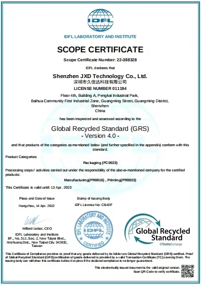 Certificado internacional de producción