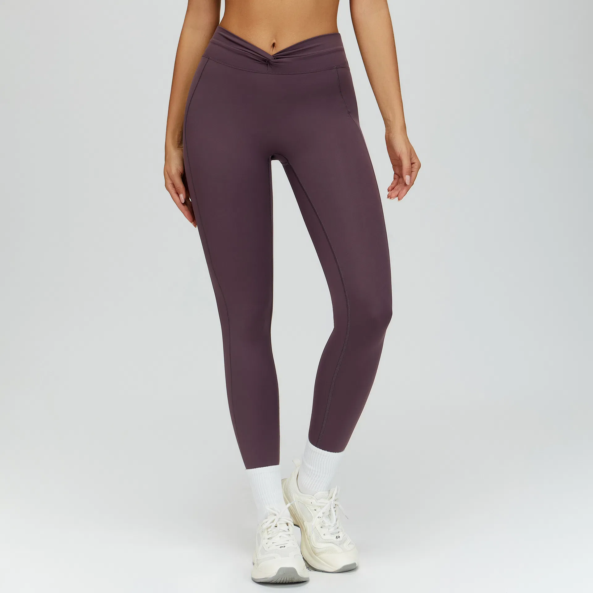 Mallas deportivas elásticas, esencial de moda para la ropa de fitness de mujeres modernas