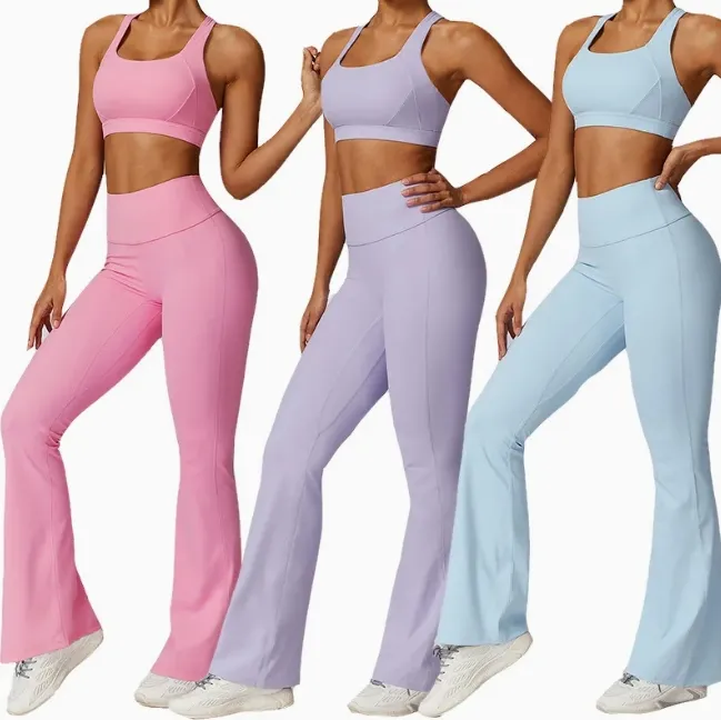Ropa de yoga sostenible con etiquetas personalizadas para minoristas
