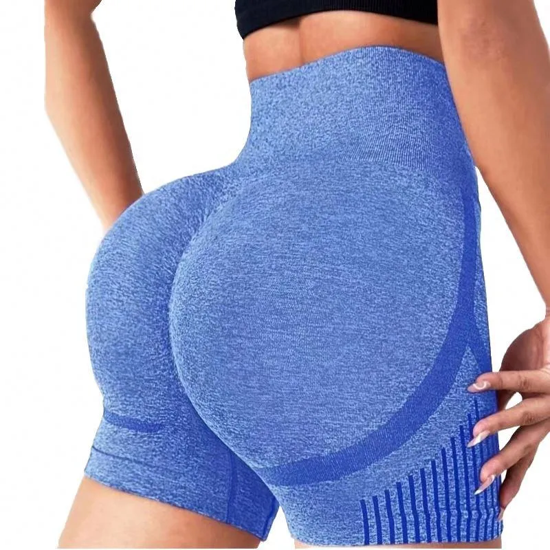 Shorts de yoga para mujer, levantamiento de cadera cruzado, deportivos, de cintura alta, control de abdomen, ajustados, elásticos, anti-exposición, de secado rápido, para fitness