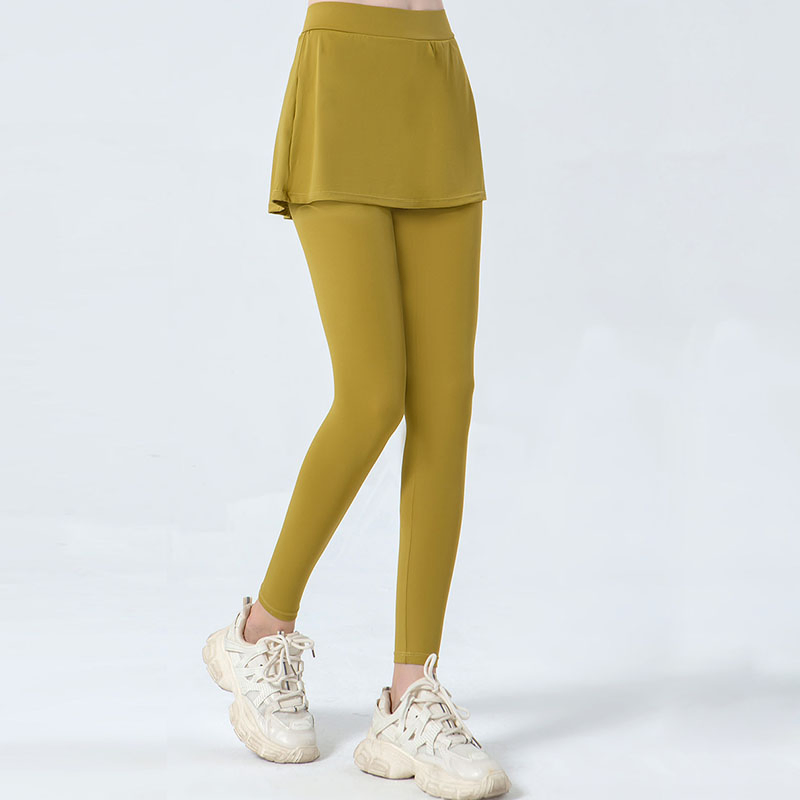 Mallas de cintura alta para mujer Qumor, falda plisada para tenis, ropa deportiva de otoño e invierno, pantalones de yoga
