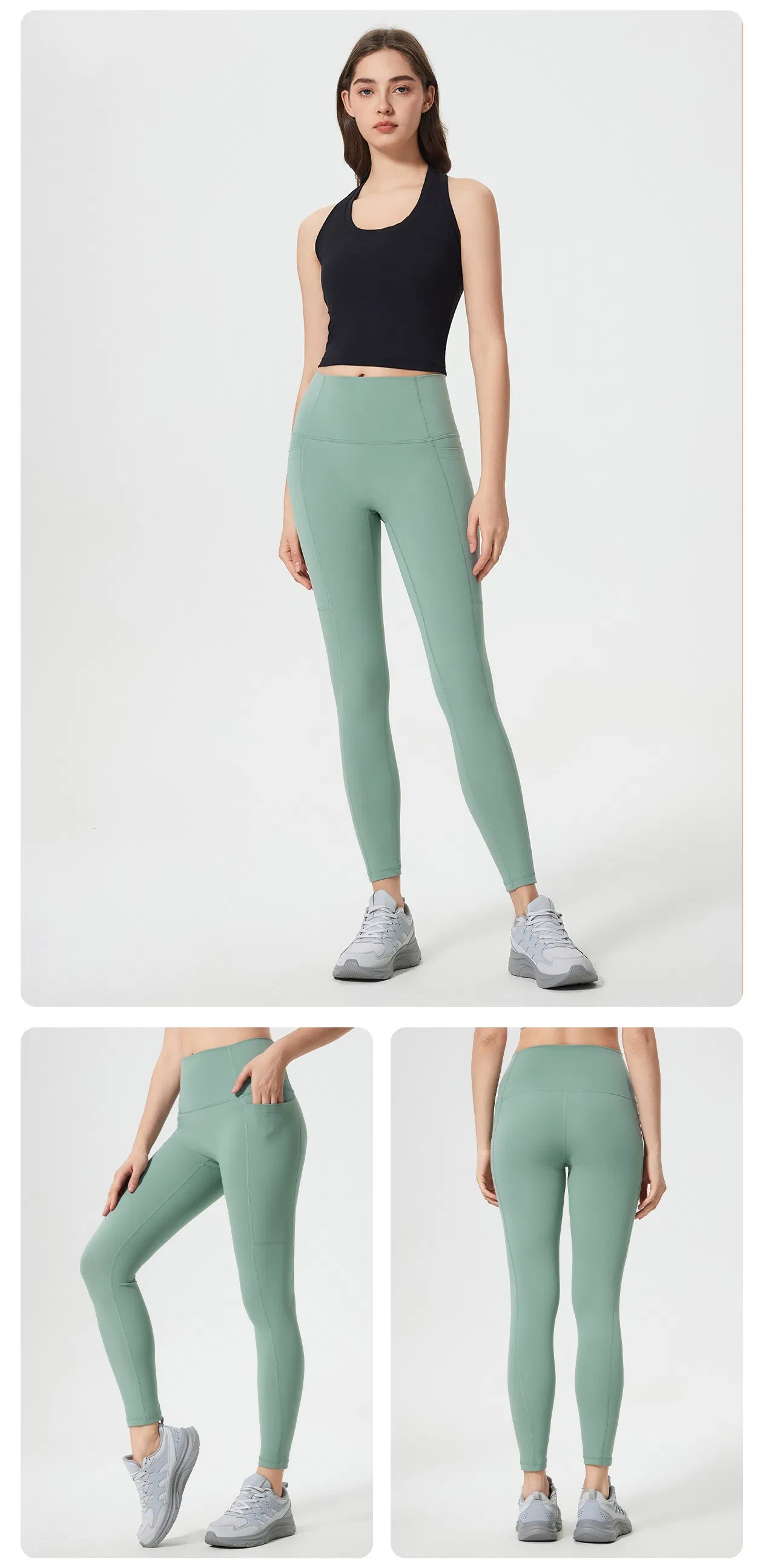 Leggings deportivos delgados, duraderos, versátiles y altamente transpirables para entrenamiento de fitness