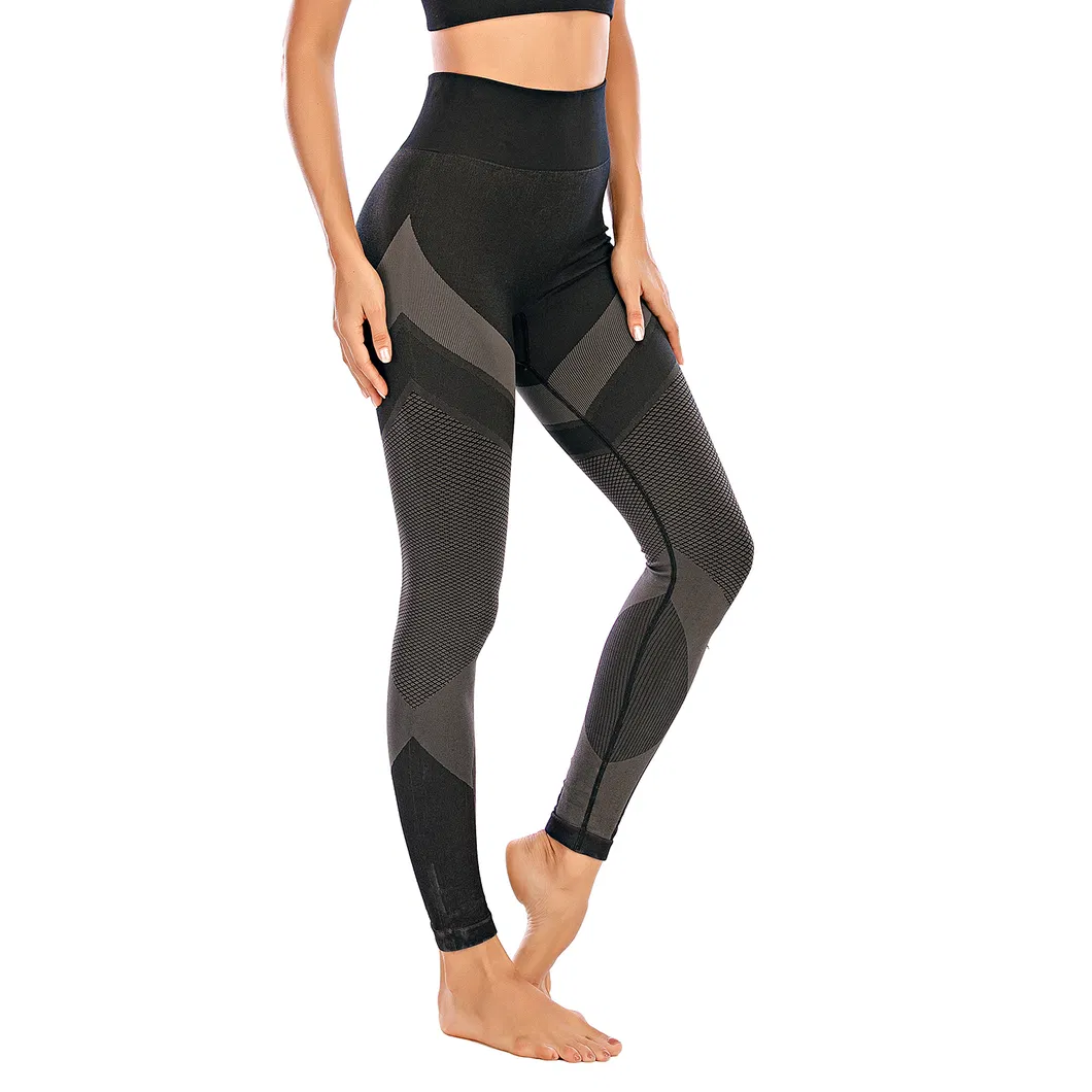 Pantalones de yoga de cintura alta sin costuras para mujeres
