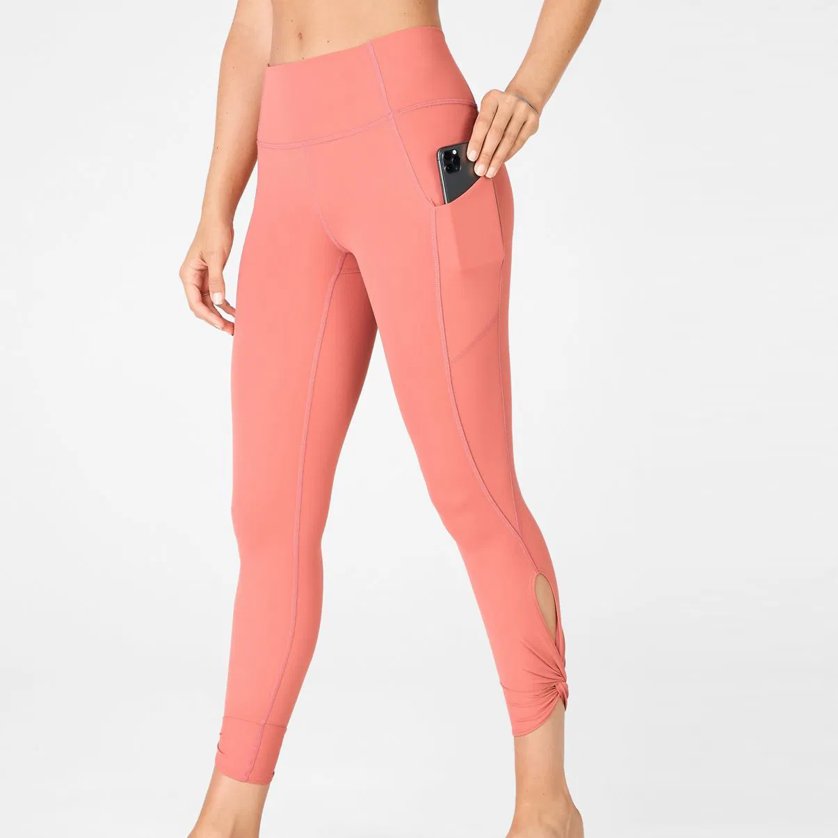 Pantalones de yoga ajustados de compresión para mujeres de Lycra al por mayor con bolsillos