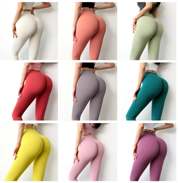 Pantalones de yoga desnudos para mujer, cintura alta, deportivos, gimnasio, entrenamiento, correr, levantamiento de glúteos, leggings de fitness