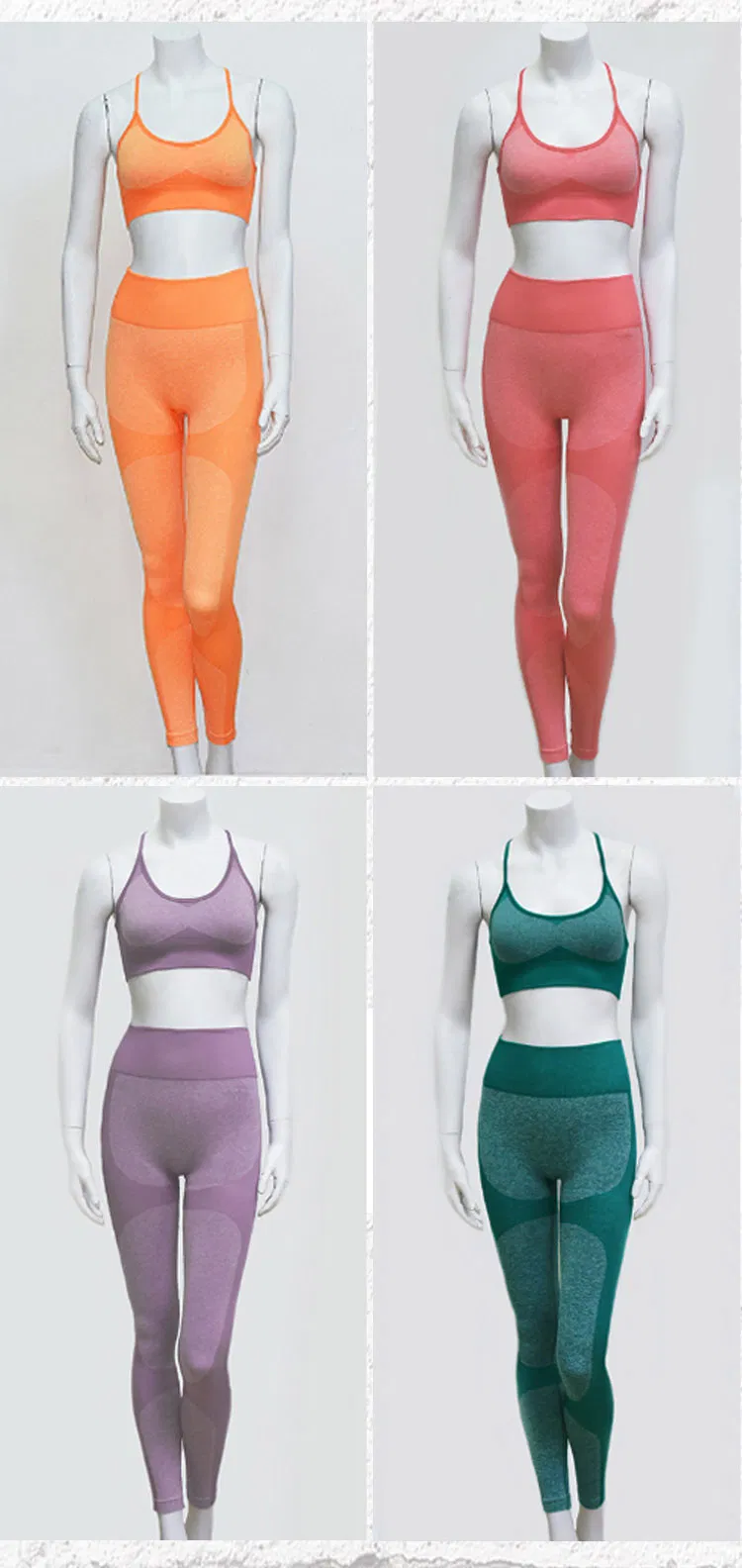 Conjunto de Fitness y Yoga para Mujer con Pantalones Elásticos Personalizados y Sin Costuras para Gimnasio