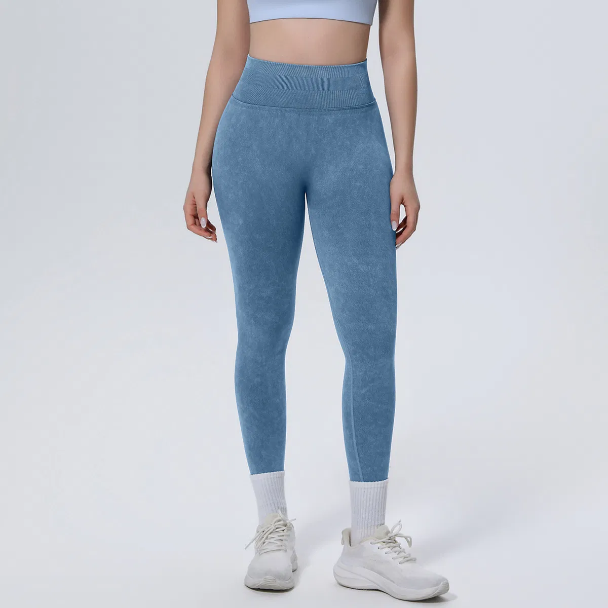 Pantalones de entrenamiento de cintura alta con fruncido para el trasero, leggings de yoga sin costuras para mujeres